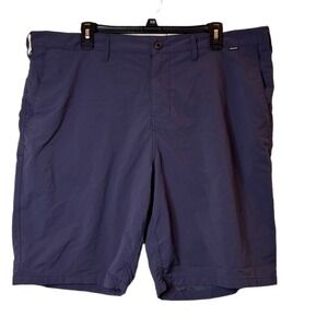 Hurley‎ x Nike Dri-Fit 8" Shorts Men's 40 Chino Blue Polyester Casual Everyday